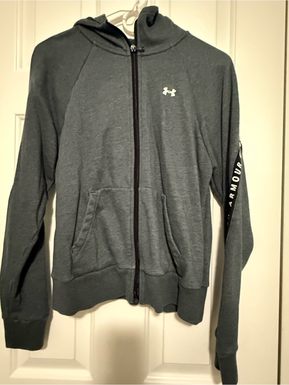 Under Armour Women’s Grey Full-Zip Hoodie Sweatshirt